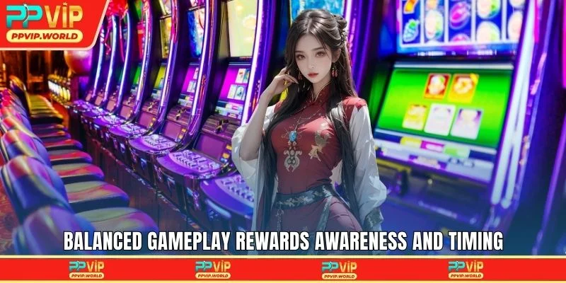Balanced gameplay rewards awareness and timing
