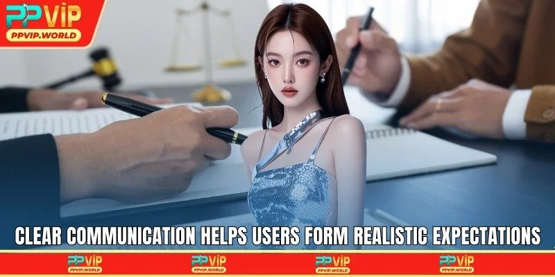 Clear communication helps users form realistic expectations