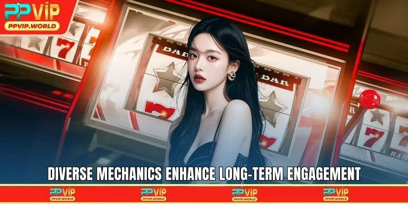 Diverse mechanics enhance long-term engagement