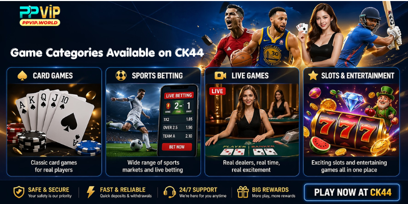 Game Categories Available on CK44