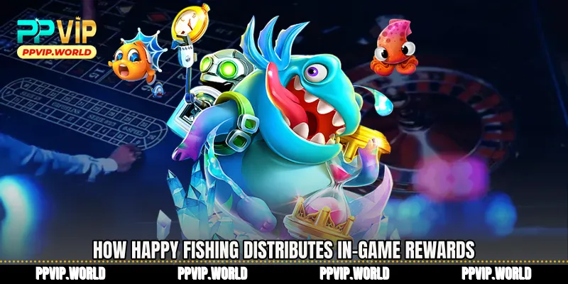 How Happy Fishing distributes in-game rewards